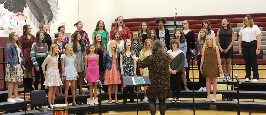 The middle school women&rsquo;s choir sings &ldquo;Zing a Zah Brazilian Folk Song.&rdquo;
