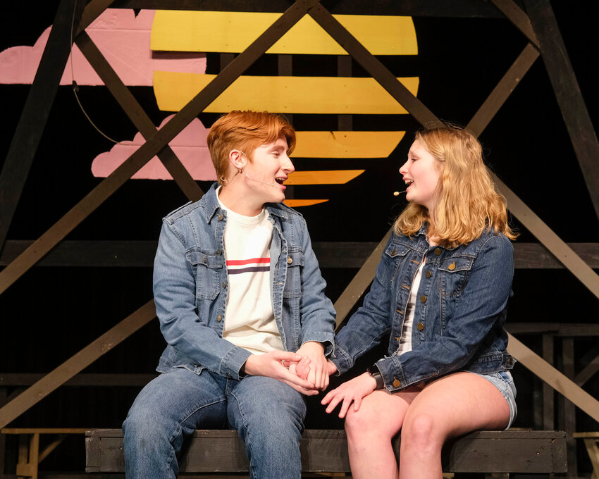 Derek Penner, who plays Ren, and Bailey Domann, who plays Arielle, sing &quot;Almost Paradise.&quot;