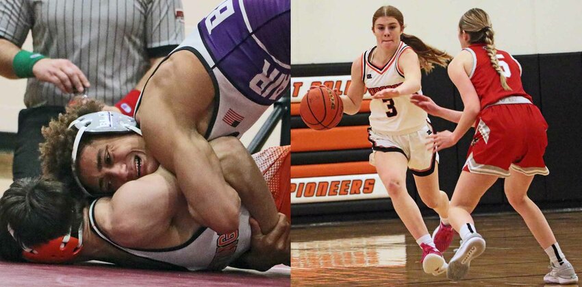 It may have been a week light on sports due to winter weather, but Nannen Physical Therapy Athletes of the Week Tyson Brown, left, and Raeann Massey stepped up all the same.