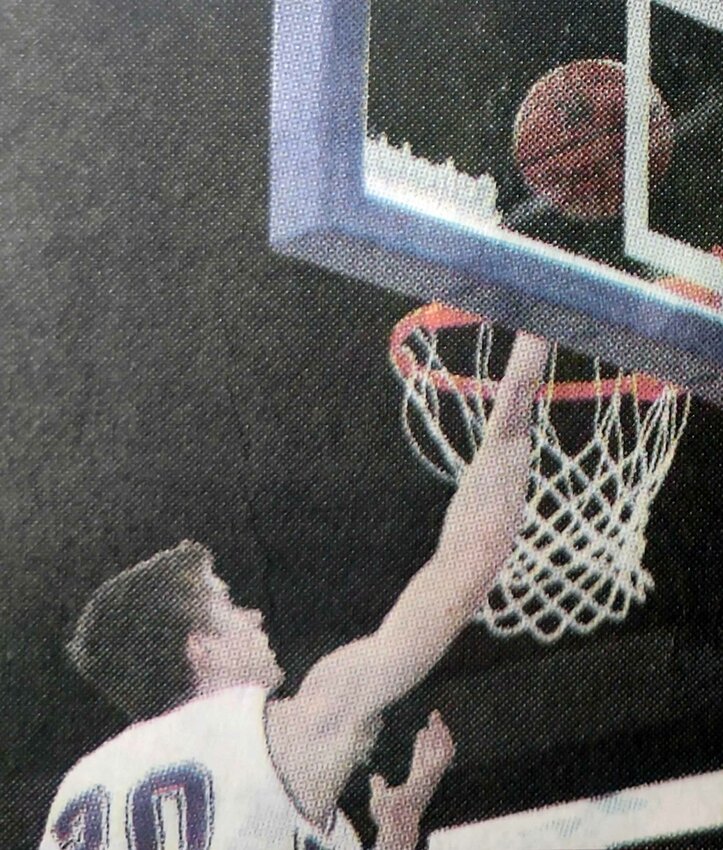 Blair forward Scott Neuhalfen scores a 2006 bucket at what is now known as the CHI Health Center in Omaha.