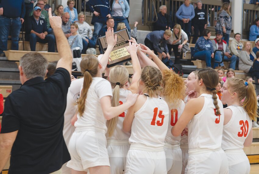 Once again, the Oakland-Craig Lady Knights are proud to hoist the district championship trophy as they defeated the Freeman Falcons to earn a return trip to state.