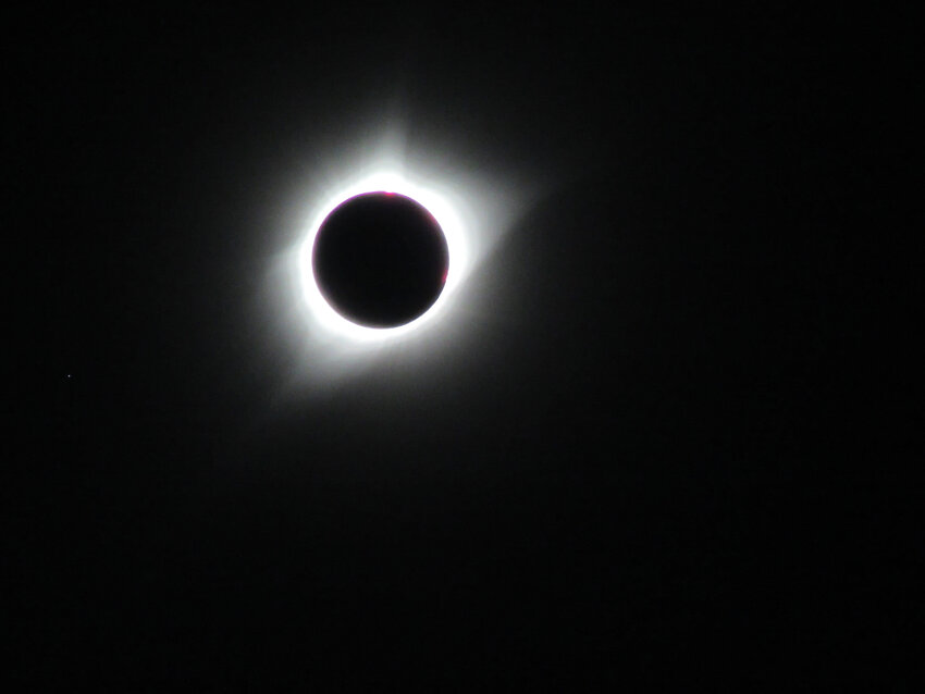 This is the total solar eclipse of August 21, 2017 as pictured by Gary Fugman from the eclipse center line over Grand Island, NE.