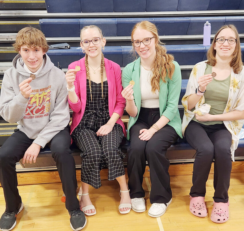 The LDNE Speech team seniors were happy with how their year is going along so far.