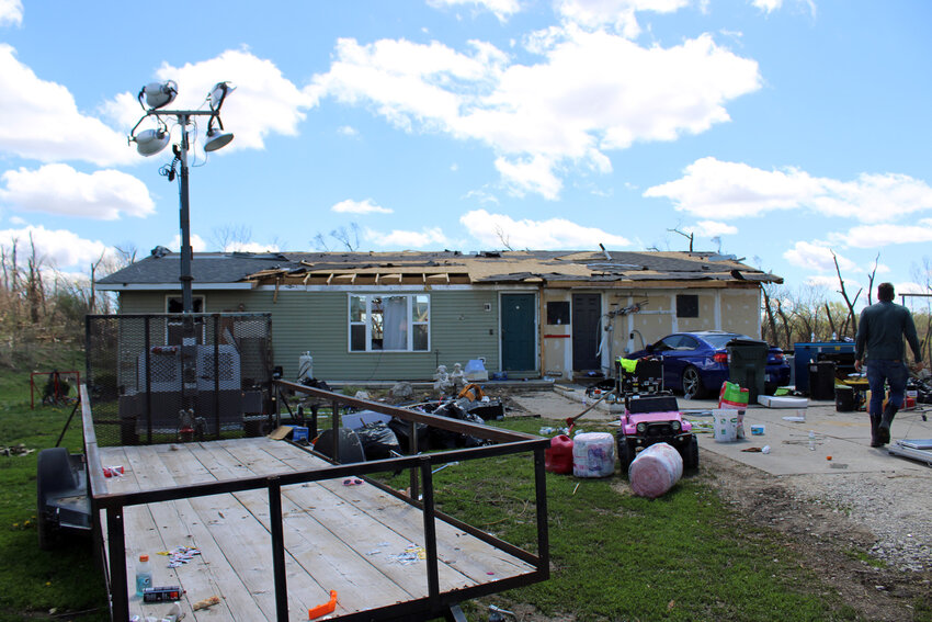 Monika and Justin Philp's home on County Road 32 was one of many that was destroyed following Friday afternoon's tornado.