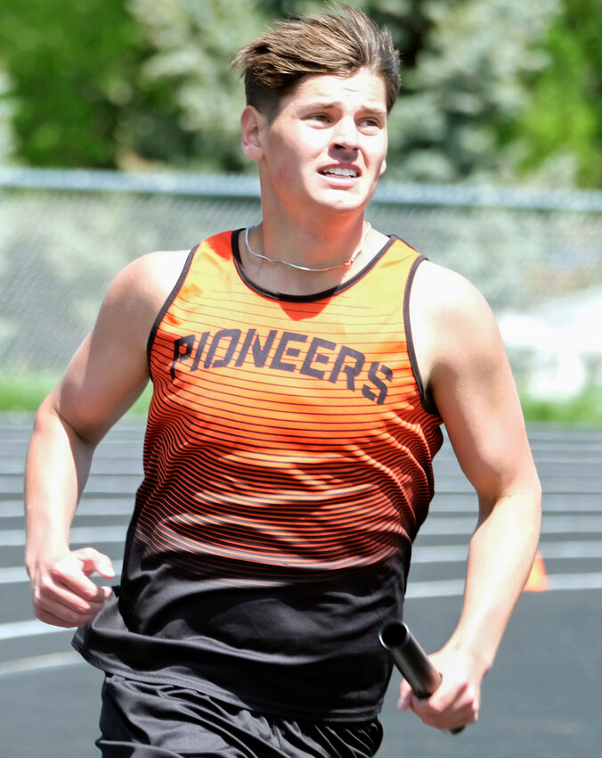 Lawson Tjardes and his Fort Calhoun 3,200-meter relay team earned a new school record time Tuesday, qualifying for the NSAA State Championships at the Class B-2 District Meet at FCHS.