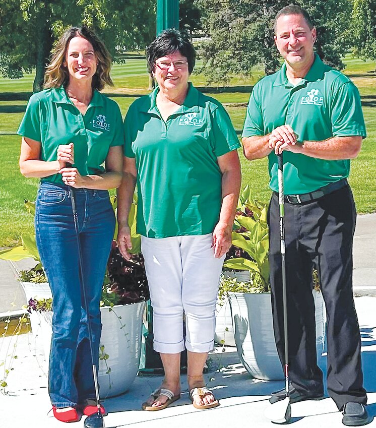 Friends of Oakland Foundation Scholarship Committee members are ready to welcome you to the annual golf tournament on Sept. 22nd.  Members include Ashley Johnson, Tammy Morphew, and Aaron Arlt.