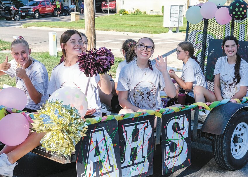 Here is a scene from last year's Arlington homecoming parade, which was also held on a Sunday evening followed by a pep rally.