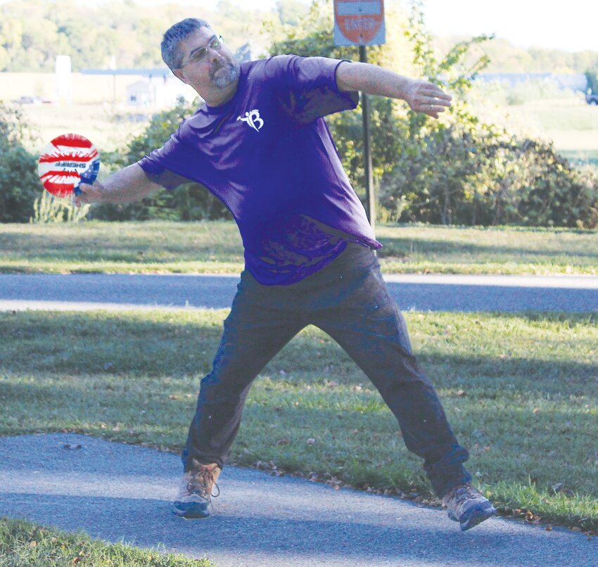 Nick Seery enjoys the expanded Oakland Disc Golf Course.  Seery was among the many volunteers that made the expansion happen.