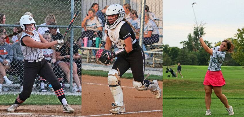 The latest Nannen Physical Therapy Athletes of the Week are Allison Prunty, from left, Jacy Schueth and Aspen Smutz.