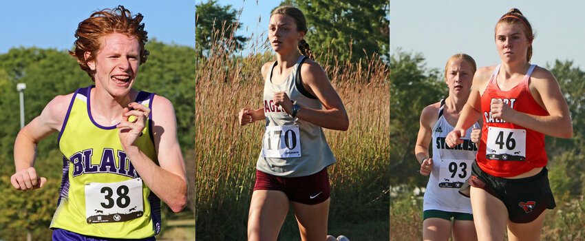 Nannen Physical Therapy Athletes of the Week Roland Barondeau, from left, Hailey O'Daniel and Raeann Massey will all next compete Friday during the NSAA State Cross-Country Championships in Kearney.