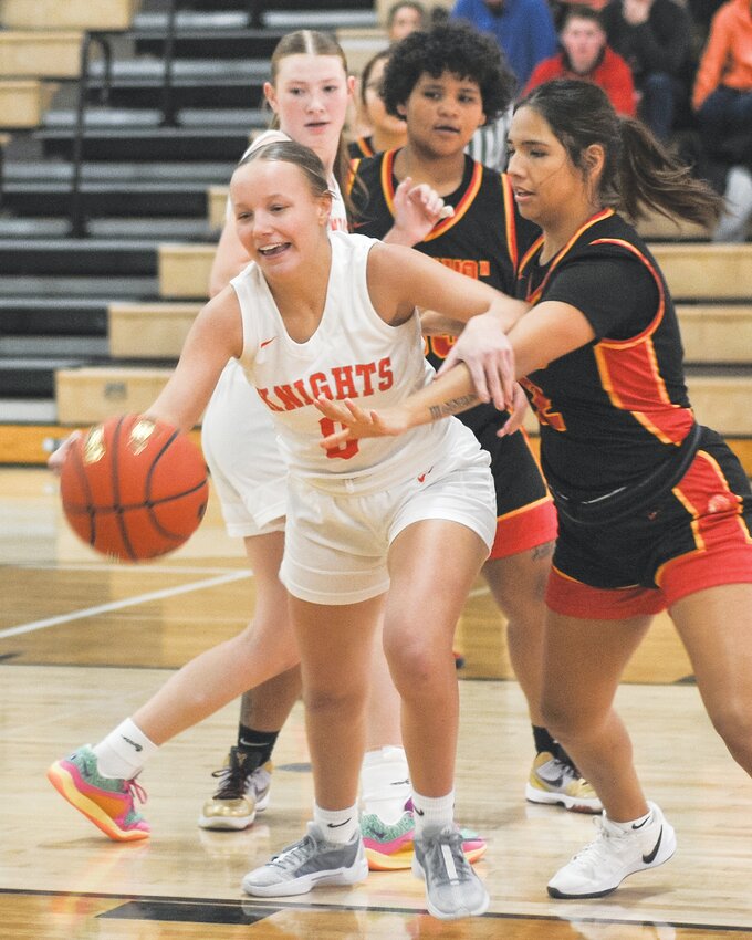 Emma Anderson exemplifies what it means to play hard and have fun late in the game against Omaha Nation.