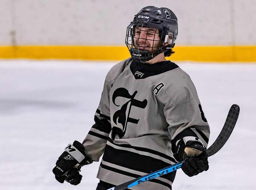 Arlington High School senior Trenton Smutz capped his Fremont Flyers career with a team win Feb. 22.