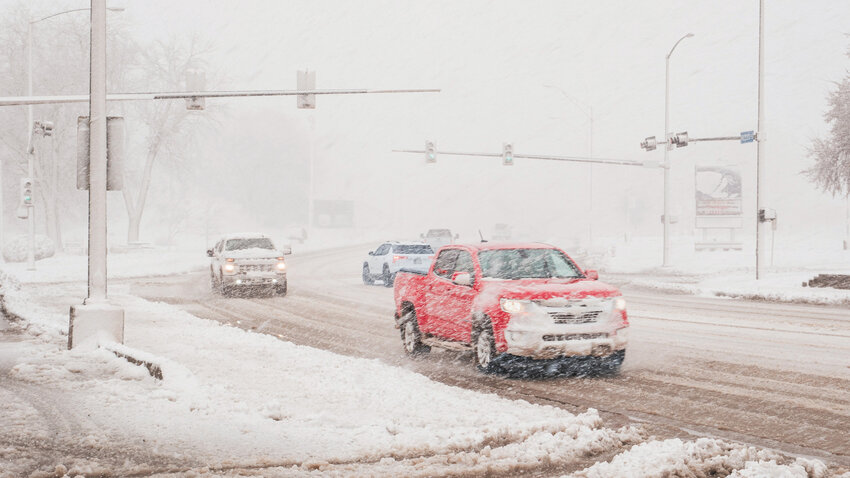Scenes from Wednesday's late-season blizzard in Blair.