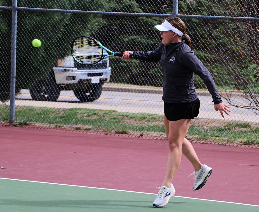 Blair senior Hadyn Ferguson takes a swing Monday against Norris at Stemmermann Park.