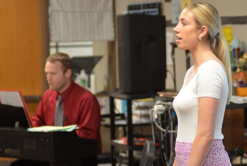 Accompanied by Marshall Keough, Corinne Crosland performed Henry Purcell's "I Attempt from Love's Sickness."