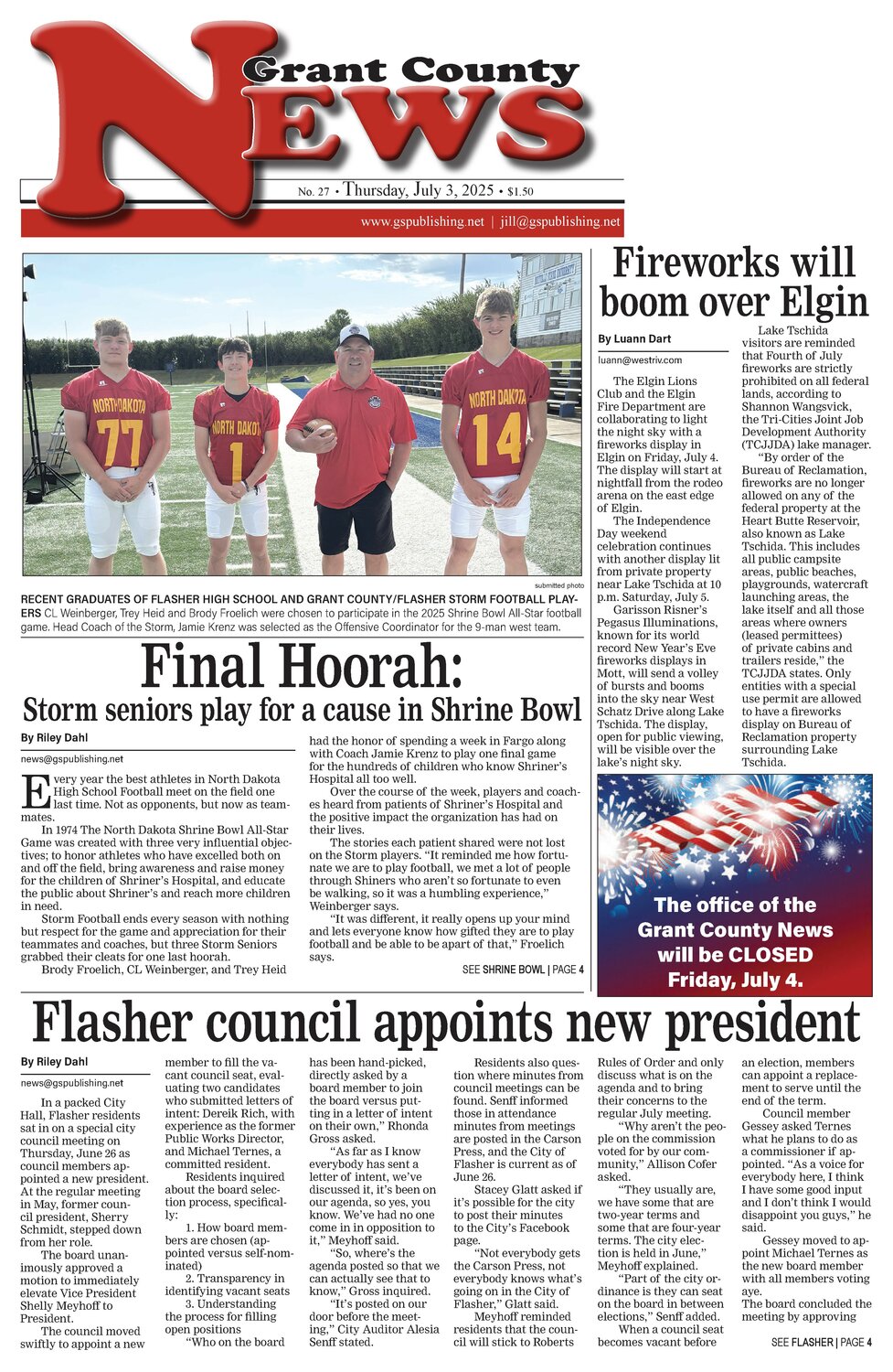 Grant County News Jul 3, 2025 GS Publishing
