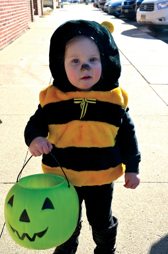 This cute little bumblebee is Zoey Jo Stein, age 2.