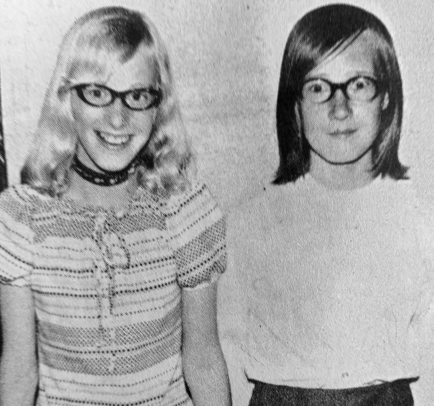 FIFTY YEARS AGO: Junior talent winners Susan Leckey, left, and Connie Steen won the junior competition with a piano duet during the 82nd Old Settlers Day celebration.