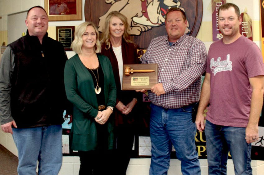 De Smet Board of Education President Shane Roth, left, Barb Asleson, Donita Garry, Jared Tolzin and Evan Buckmiller were recently recognized by the Associated School Boards of South Dakota for achieving the status of Gold Level Board for the 2020-2021 school season. To be eligible for the gold level, the school board is required to complete training, attend events and participate in various activities to earn points to achieve the various levels. In South Dakota, thirty-three school boards achieved the gold level out of 167 school boards.