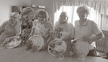 Left to right Parkview Assisted Living residents: Myrta Rossel, Donna Jensen, Janet Hornsby and Illdena Poppen.