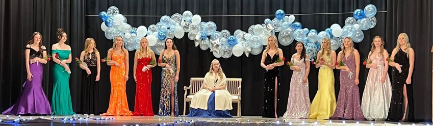 The Lake Preston Progressive Community Women hosted the 66th Annual Kingsbury County Snow Queen festival on Sunday. Above is all of this years&rsquo; candidates, along with last year&rsquo;s snow queen, Riley Myers, sitting.