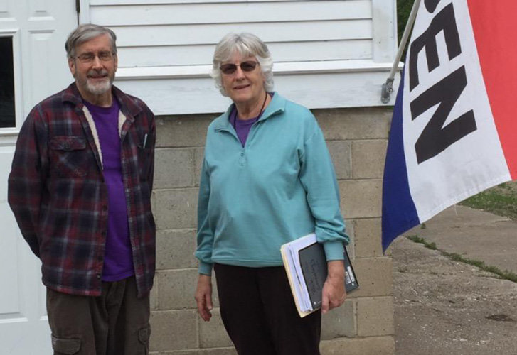 Jim, left, and Lynn Peck visited the Lake Preston Museum this summer.