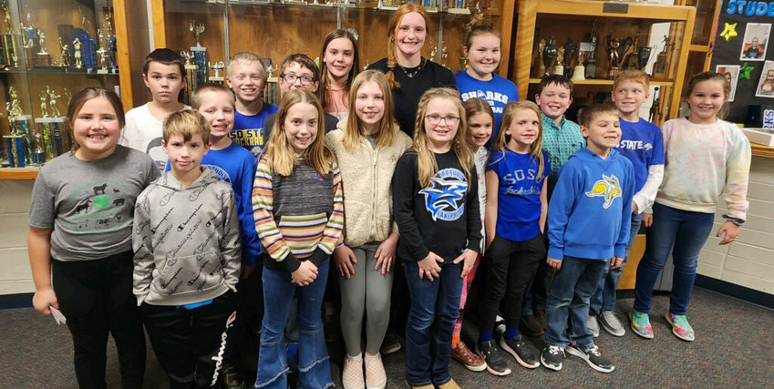 Members of the Busy Blue Bells 4-H Club hosted their annual bake sale and pie auction Friday night at the boys basketball game versus Deubrook.