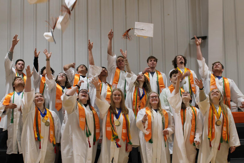 Eighteen students graduated from Iroquois High School on May 20. This is the 112th graduating class in the history of the school. Twenty students from eighth grade also graduated, looking forward to being the graduating class of 2027