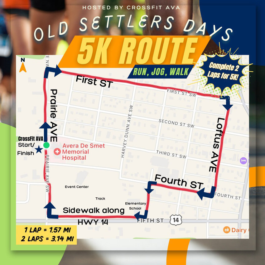 Here is the 5K route for Saturday morning. If you didn&rsquo;t register, that's okay. You can register the day of the event.