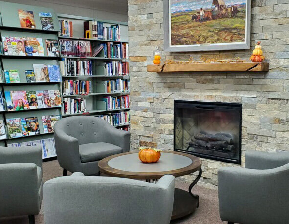 The Hazel L. Meyer Memorial Library has a beautiful fireplace to greet you as you enter. In the near future, they will be offering Christmas stories and a cup of warm soup by the fireside. Look for their ad in this week&rsquo;s paper to see the dates.