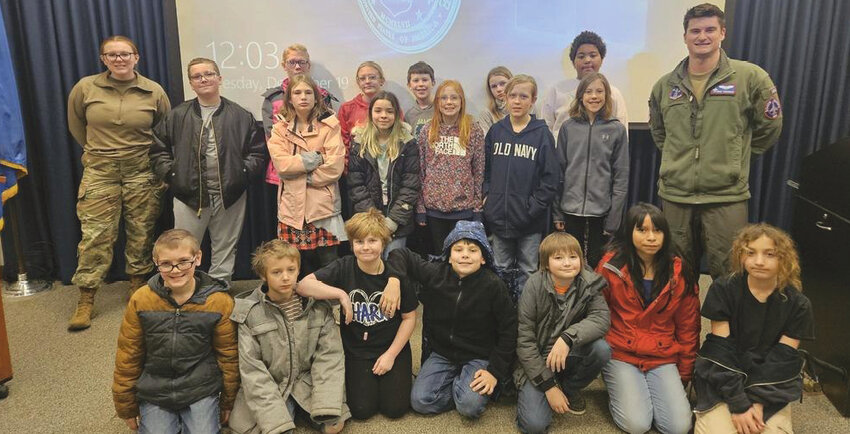 The Iroquois fifth-grade class completed the StarBase program in the beginning of December. Since they graduated from StarBase, Austin Gross and his fifth graders had the opportunity to tour the Air National Guard in Sioux Falls, on Dec. 19. They also learned about what goes into being a pilot and were able to watch work on an F16.