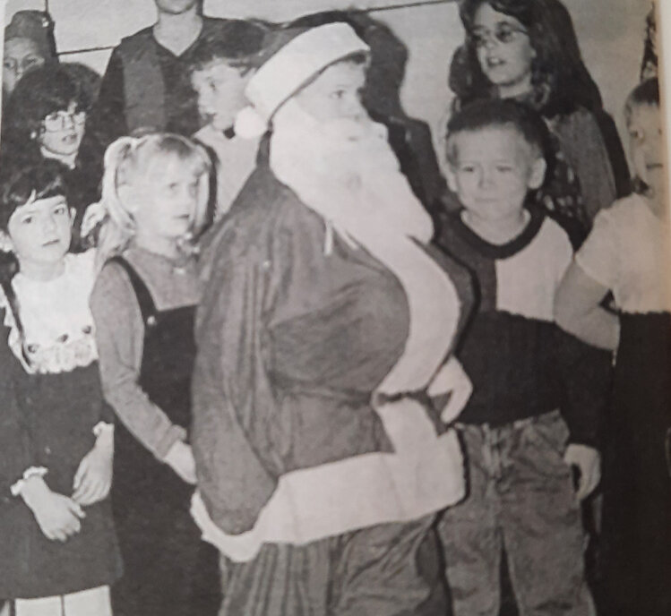 FIFTY YEARS AGO: Alex Gutzmer played the role of Santa in last week&rsquo;s elementary concert. He is the son of David and Jana Gutzmer.
