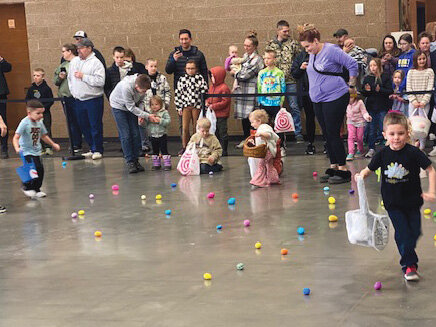 Easter egg hunts were held around the county for the Easter holiday. Children in De Smet hunted for eggs around the De Smet Event &amp; Wellness Center. Their event was sponsored by the De Smet Community Women.