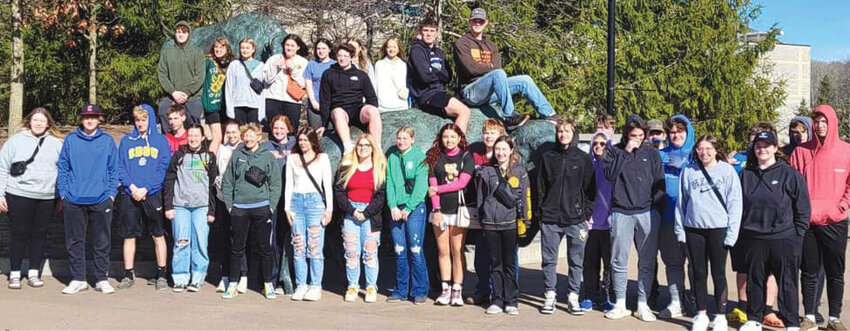 Lake Preston music students outside of the Minnesota Zoo.