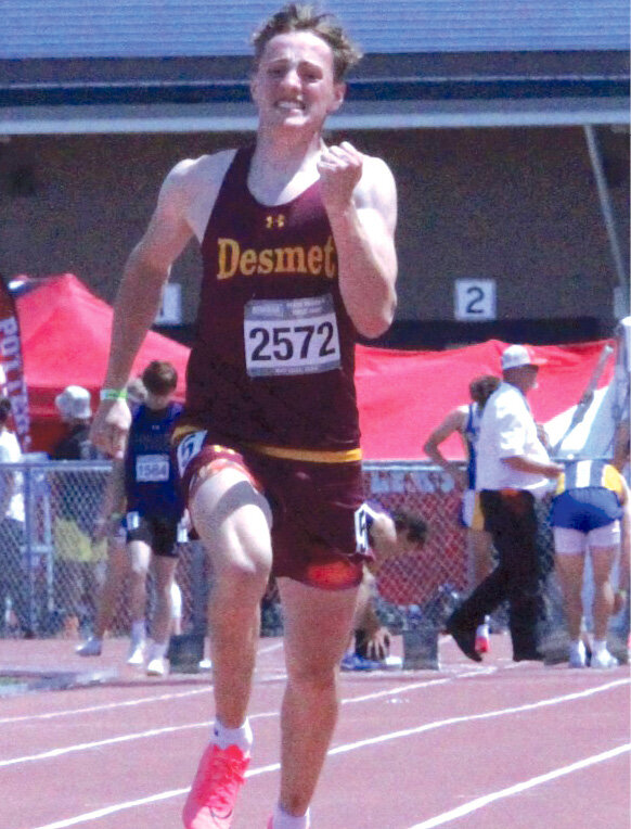 Ganon Henrich medaled in the 100, 200 and anchored the fifth place 4x100 relay at the State Track Meet.