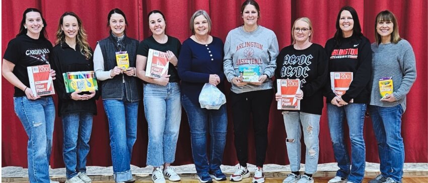 Kelsey Hoff, left, Josie Weber, Sage Aughenbaugh, Tiffany Edman, Dawn Taylor, Tara King, Denise Smith, Kelly Clelland and Lauren Antonen.