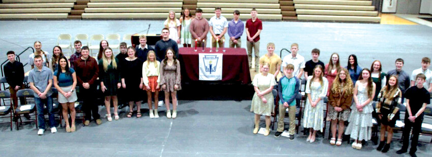 Fifteen students were inducted into the De Smet High School National Honor Society last Tuesday evening.