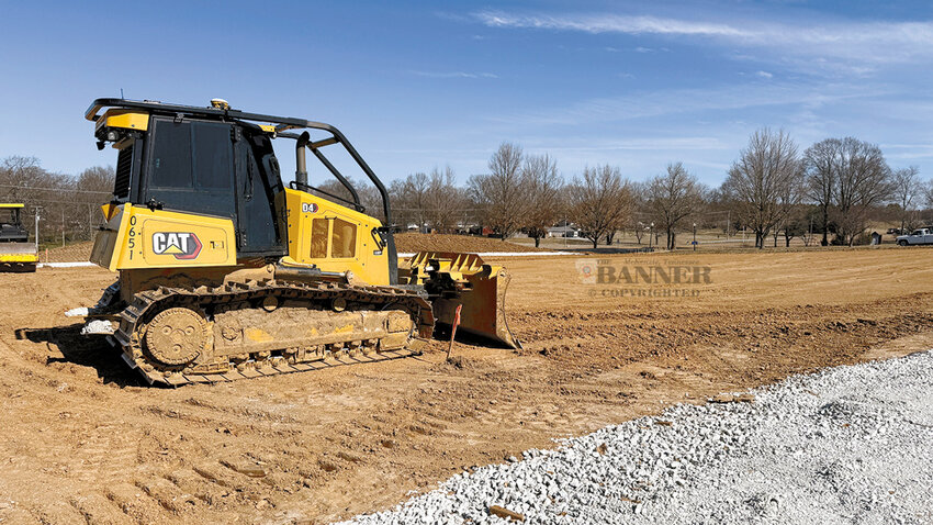 Earth-moving equipment is on site at the Highland Drive TCAT campus in McKenzie.