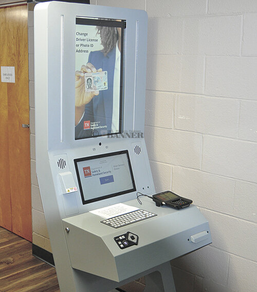 Newly installed driver's license kiosk inside Carroll County Office Complex in Huntingdon.