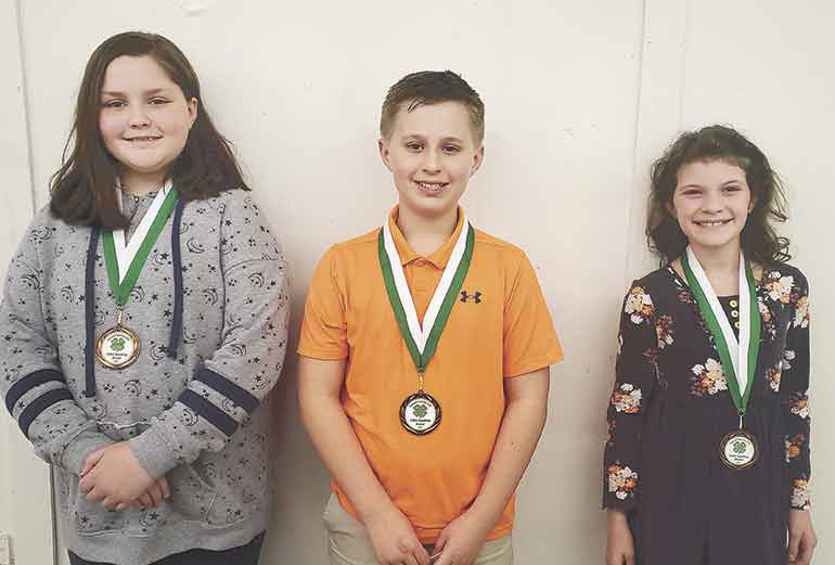 Fifth grade (from left): 1st Place - Haven Dillahunty (Huntingdon), 2nd Place - Autumn Haywood (McKenzie) and 3rd Place - Adelyn Lay (Huntingdon).