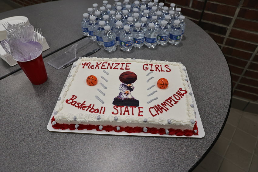 A cake in celebration of a state championship.