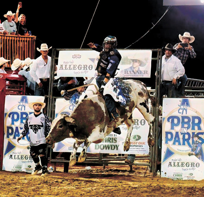 Paris legend Cody Nance promoted the Allegro Marinade&rsquo;s PBR competition. At the event, he rode for his 300th bull in the Elite Series.