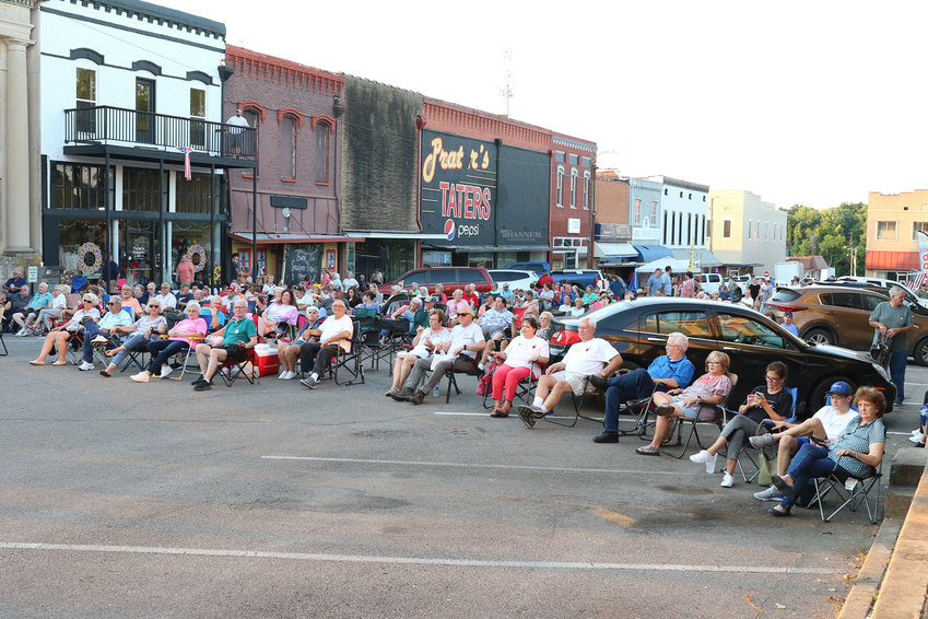 An appreciative audience sat along Broadway to enjoy entertainment on the main stage at the Sweet Tea Festival.