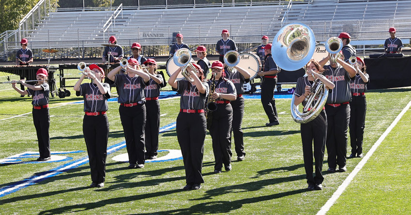 McKenzie High School Marching Rebels performed a baseball-theme show entitled &ldquo;The Bottom of the Ninth.&rdquo;