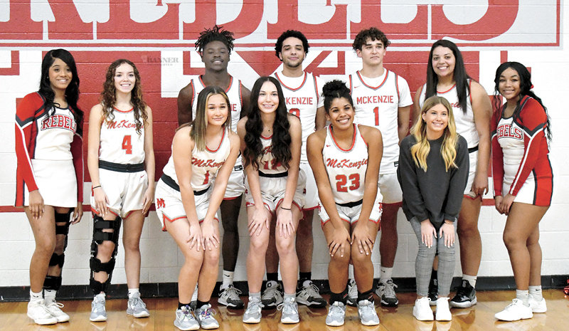 McKenzie 2023 Seniors &mdash; Front Row (L to R): Katie Chesser, Briley Auvenshine, Kylie Reynolds and Gracie Henderson. Back Row (L to R): Alajah Gilbert, Hannah Dillingham, Marquez Taylor, Bryson Steele, Zach Aird, Madison Gilbert and Taniyah Diggs. Not Pictured Zay Webber.