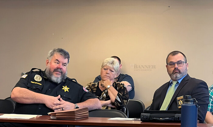 Carroll County Sheriff Andy Dickson was accompanied by Administrative Assistant Janice Moon and Chief Deputy Joel Pate in budget negotiations with the Carroll County Budget Committee.