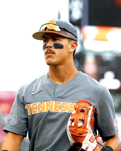 Huntingdon&rsquo;s Hunter Ensley, #9, has been a starting player for the Tennessee baseball team during the 2023 season.