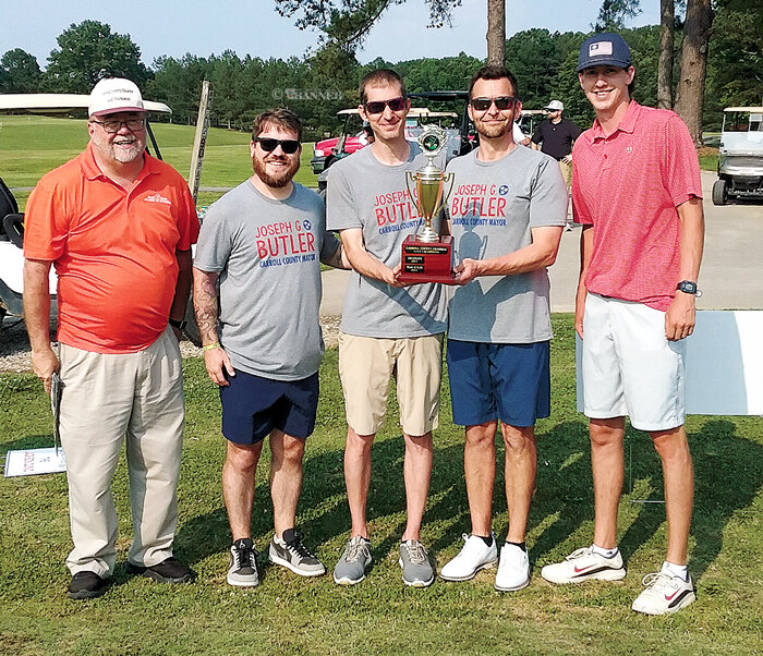 Mayor Butler&rsquo;s Golf Team (L to R): Brad Hurley, Joseph Butler, Brandon Kilburn, Blake Fawcett and Evan Jarrett.