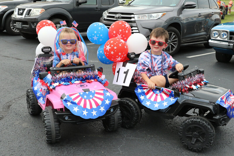 Dawson and Laney Williams, siblings, participated in the parade.