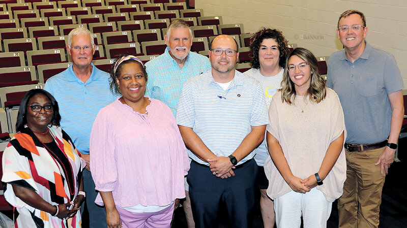 The newly-elected officers of the McKenzie Alumni Association &mdash; Front row: board member Cheryl Oglesby-Townes, secretary Tracy Brown-Teague, president Brian Winston, and treasurer Lauren Hickman; Back row: board members Terry Howell, Byran Rich, Lesa Hutcherson Roberson, and Brad Camp. Drew Beeler, vice president, was absent from the meeting.
